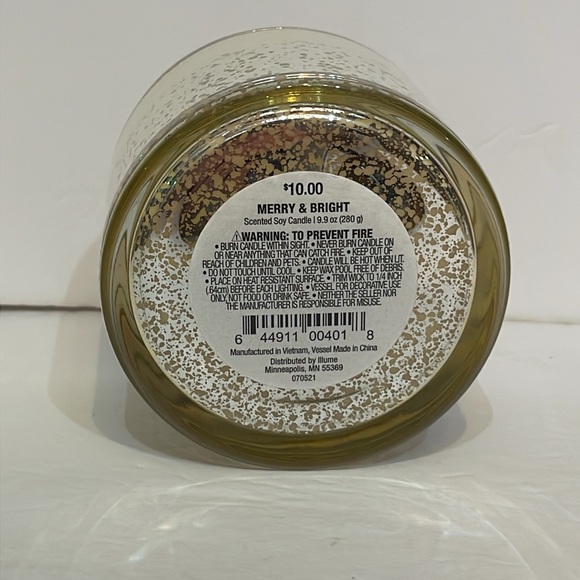 SIGNATURE SOY Merry and Bright Mercury Glass 2-Wick Jar Candle 10oz - Picture 3 of 3